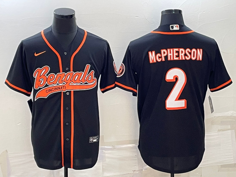 Men's Cincinnati Bengals Evan McPherson #2 Black Jersey